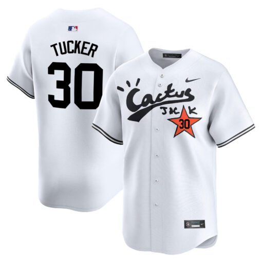 Kyle Tucker 30 Houston Astros Cactus Jack White Jersey V2 - Men