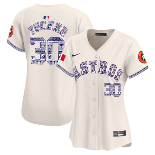 Kyle Tucker 30 Houston Astros Mexico Women Jersey - Cream