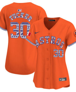 Kyle Tucker 30 Houston Astros Mexico Women Jersey - Orange