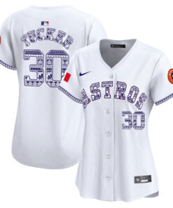 Kyle Tucker 30 Houston Astros Mexico Women Jersey - White