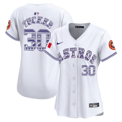 Kyle Tucker 30 Houston Astros Mexico Women Jersey - White