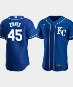 Kyle Zimmer 45 Kansas City Royals Royal Alternate Jersey Jersey