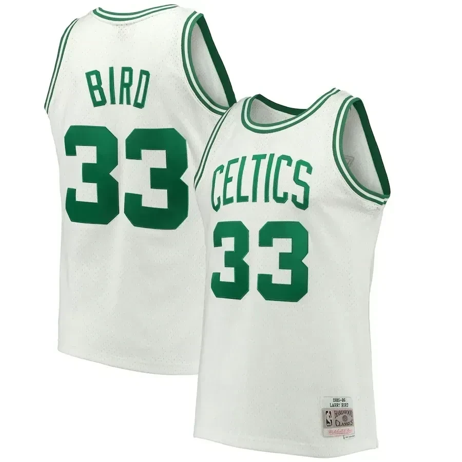 Larry Bird Boston Celtics Mitchell & Ness 1985-86 Hardwood Classics Swingman Jersey - White - JS890