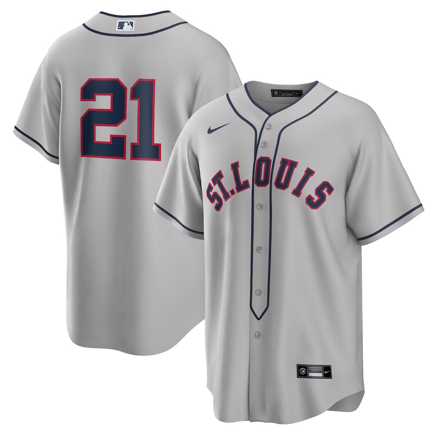 Lars Nootbaar 21 St. Louis Cardinals 2024 Rickwood Classic Player Men Jersey - Gray