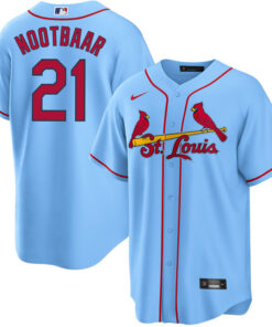 Lars Nootbaar 21 St. Louis Cardinals Alternate Men Jersey - Light Blue
