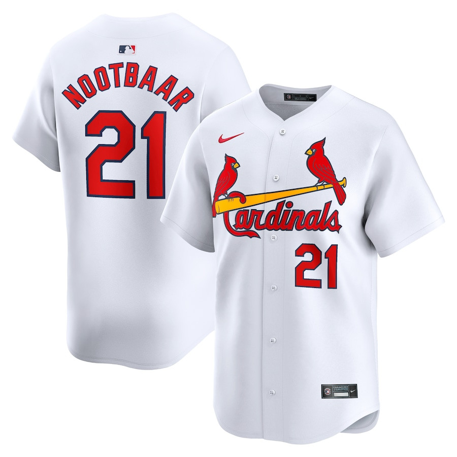 Lars Nootbaar 21 St. Louis Cardinals Home Limited Men Jersey - White