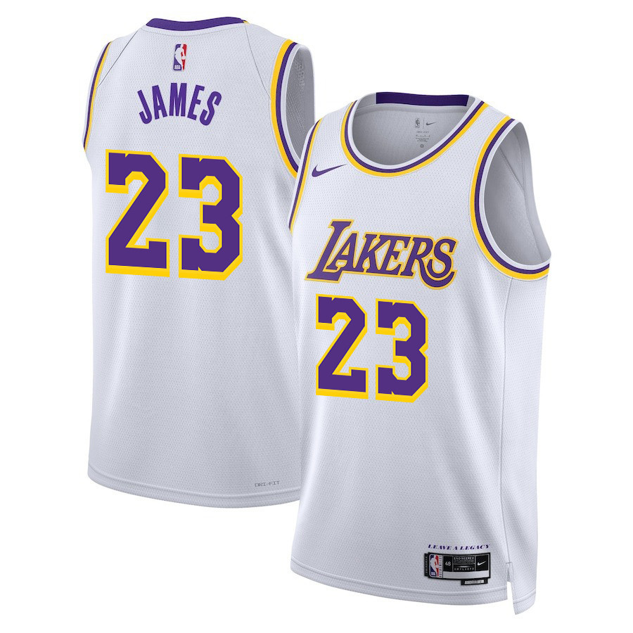 Lebron James 23 Los Angeles Lakers Association Edition Swingman Men Jersey - White - JS584