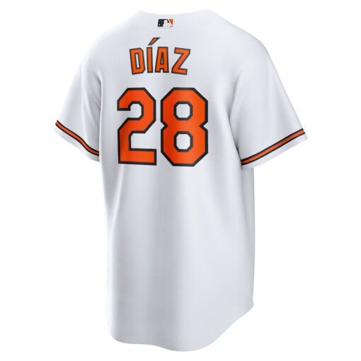 Lewin DÃ­az 28 Baltimore Orioles Home Men Jersey - White - Image 3