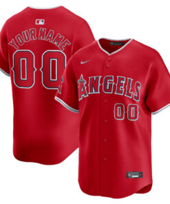 Los Angeles Angels Alternate Limited Custom Men Jersey - Red