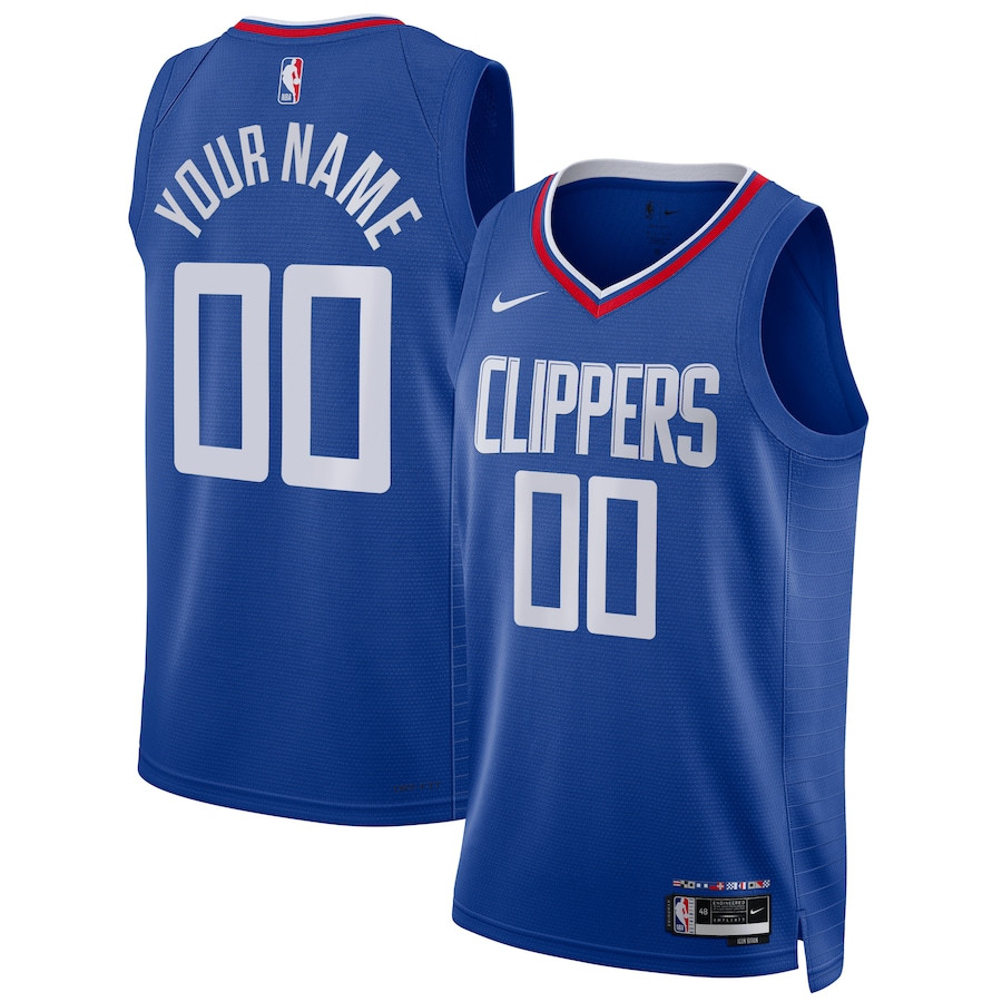 Los Angeles Clippers 2023/24 Icon Swingman Custom Men Jersey - Blue - JS476