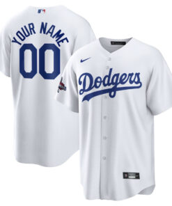 Los Angeles Dodgers 2024 World Series Champions Home Custom Men Jersey - White