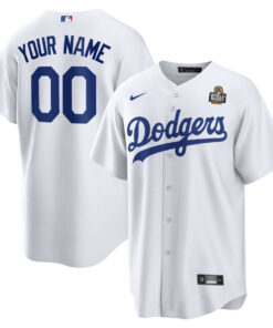 Los Angeles Dodgers 2024 World Series Home Custom Men Jersey - White