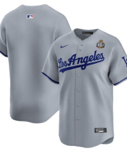 Los Angeles Dodgers 2024 World Series Road Limited Men Jersey - Gray