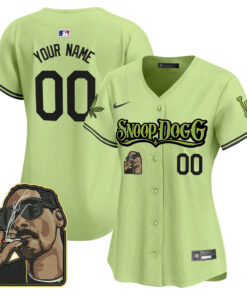 Los Angeles Dodgers Snoop Dogg Custom Women Jersey - Light Green