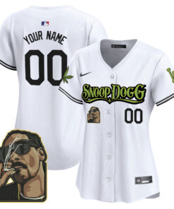 Los Angeles Dodgers Snoop Dogg Custom Women Jersey - White