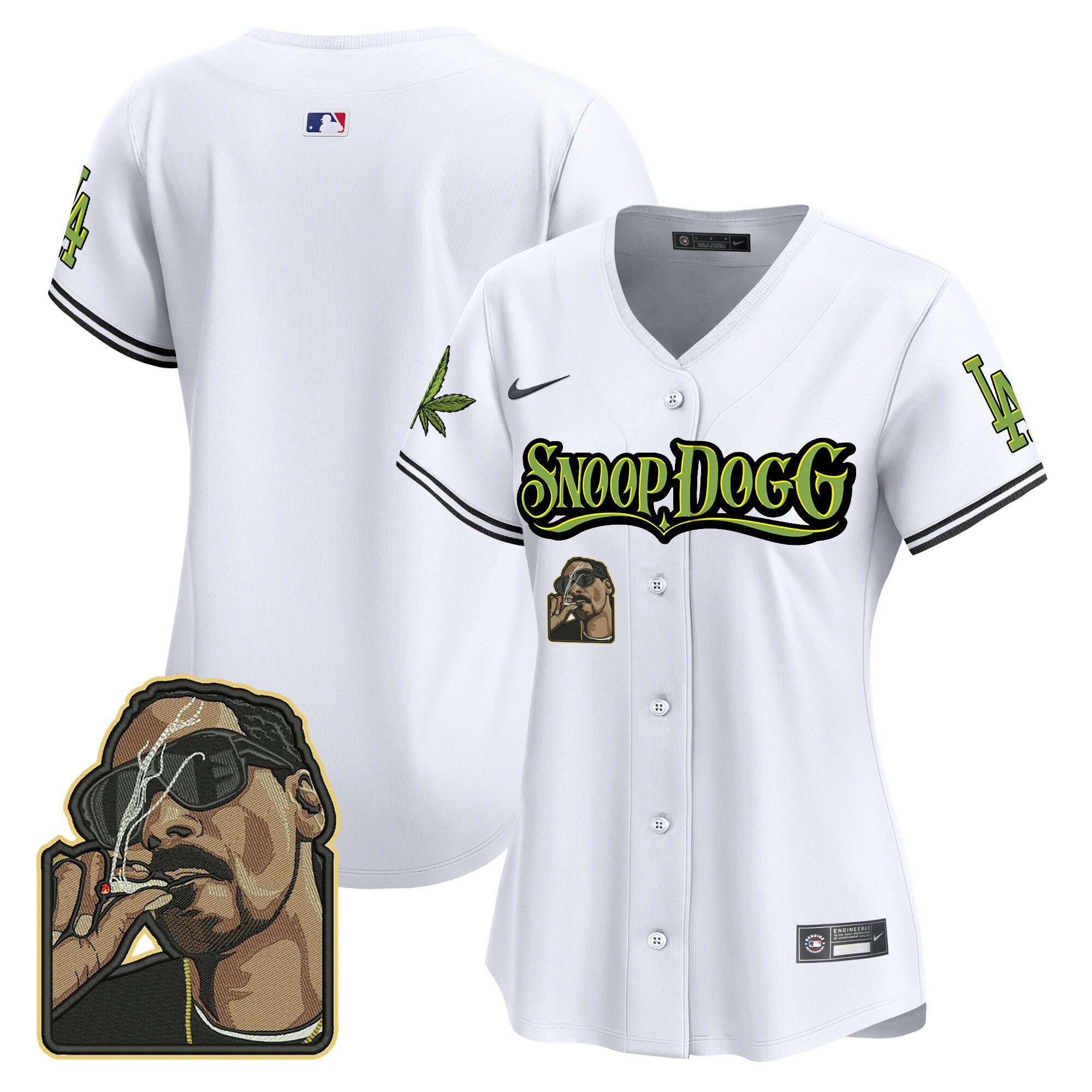 Los Angeles Dodgers Snoop Dogg Women Jersey - White