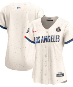Los Angeles Dodgers Women's 2024 World Series Champions City Connect Limited Player Jersey - Cream