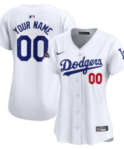 Los Angeles Dodgers Women's 2024 World Series Champions Home Custom Limited Jersey - White