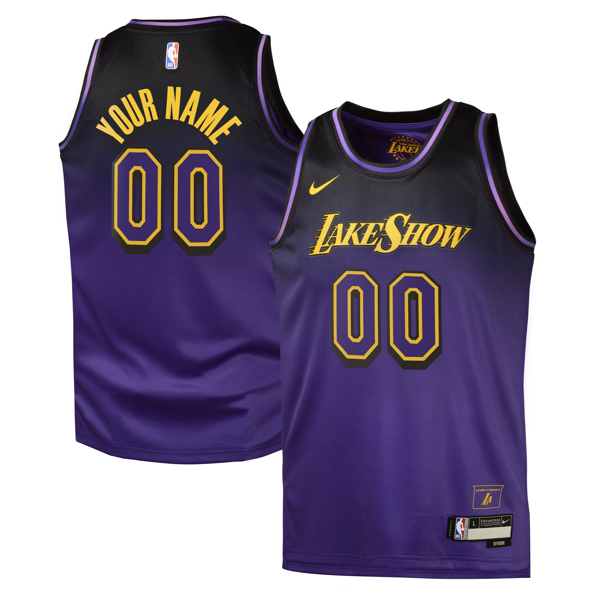 Los Angeles Lakers City Edition Swingman Jersey 2024 - Custom - Youth - JS893