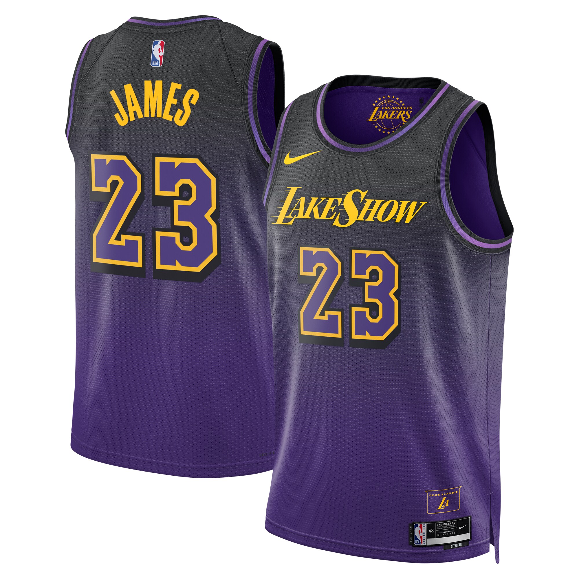 Los Angeles Lakers City Edition Swingman Jersey 2024 - Purple - Lebron James - Unisex - JS252