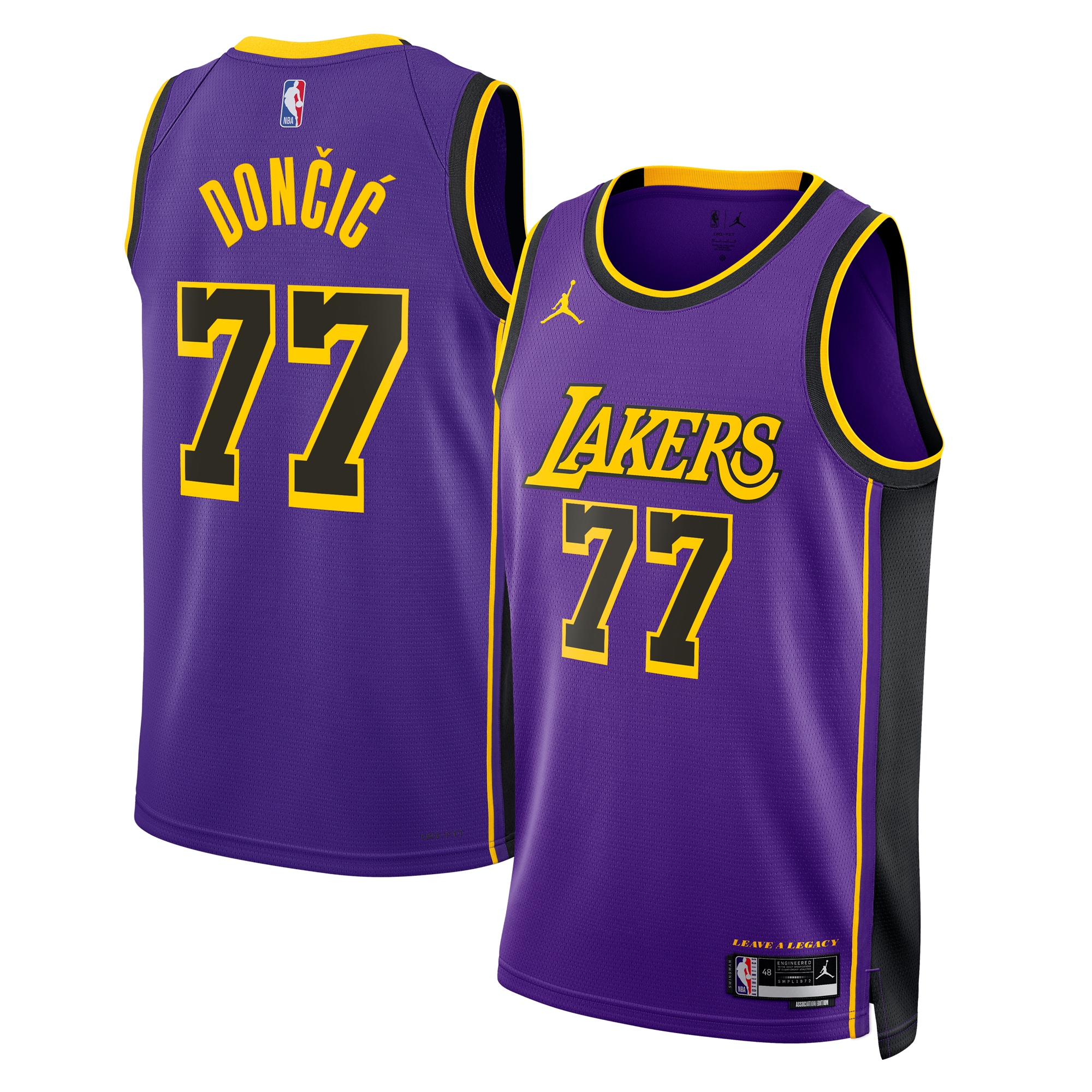 Los Angeles Lakers Jordan Brand Statement Edition Swingman Jersey - Purple - Luka DonÄiÄ‡ - Unisex - JS930