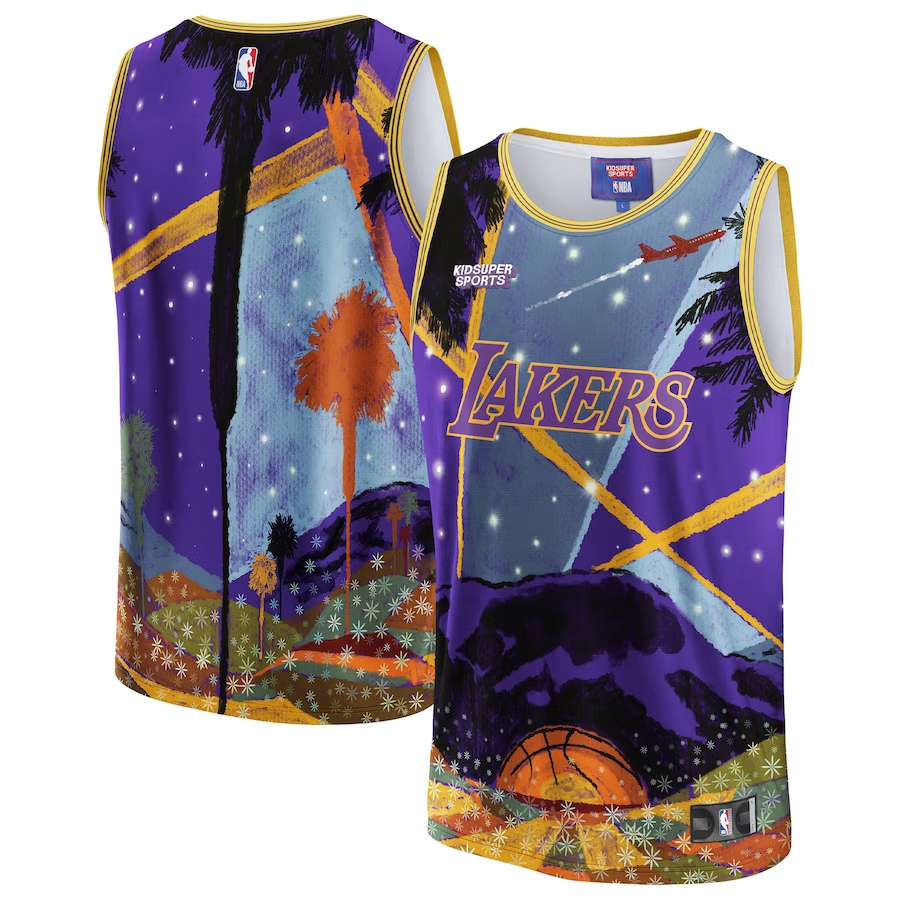 Los Angeles Lakers NBA & KidSuper Studios Unisex Hometown Jersey - Purple - JS756