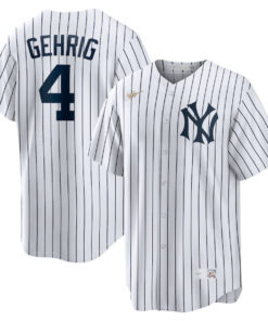Lou Gehrig 4 New York Yankees Cooperstown Collection Home Jersey - White