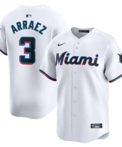 Luis Arraez 3 Miami Marlins Home Limited Player Men Jersey - White
