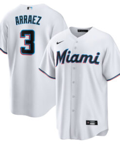 Luis Arraez 3 Miami Marlins Home Men Jersey - White
