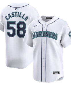 Luis Castillo 58 Seattle Mariners Home Limited Player Men Jersey - White
