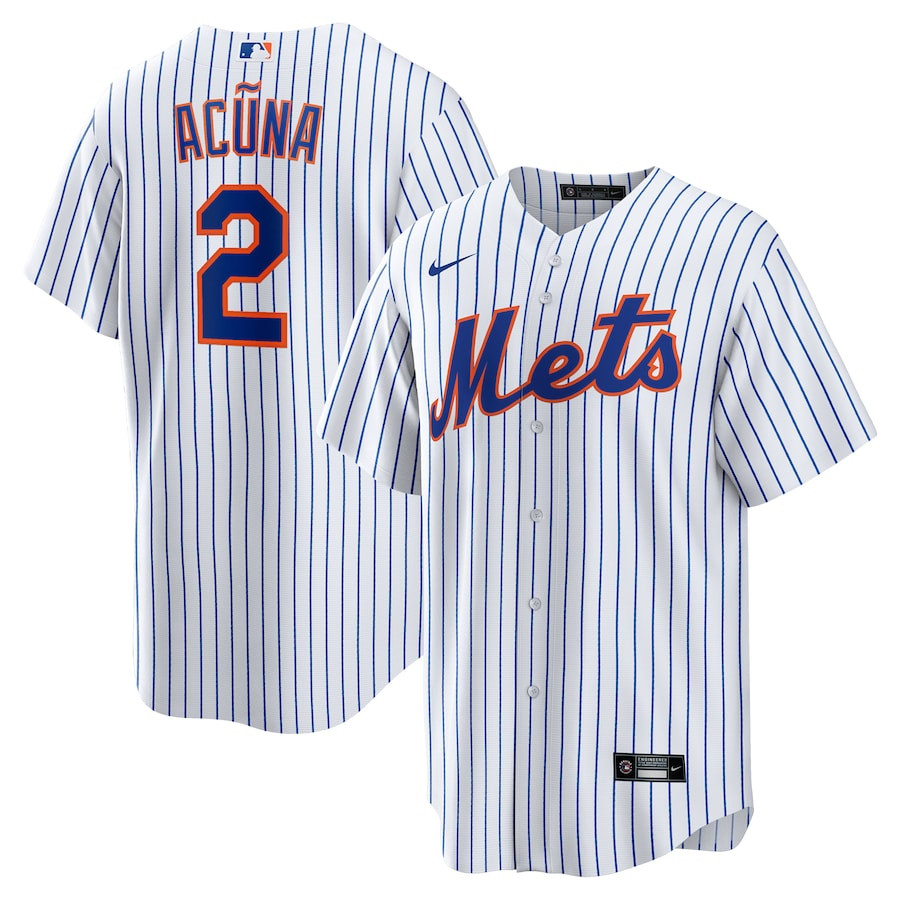 Luisangel AcuÃ±a 2 New York Mets Home Player Men Jersey - White