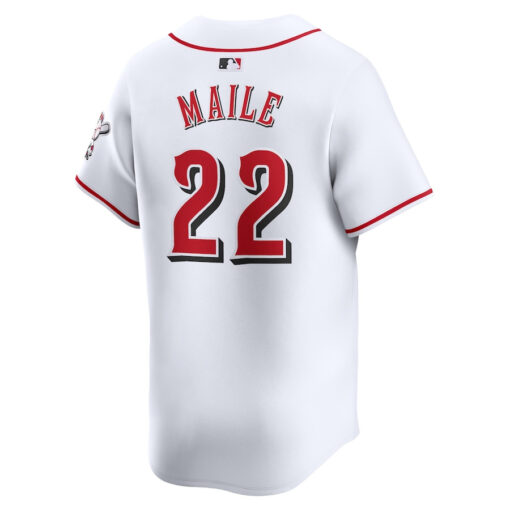 Luke Maile 22 Cincinnati Reds Home Limited Player Men Jersey - White - Image 3