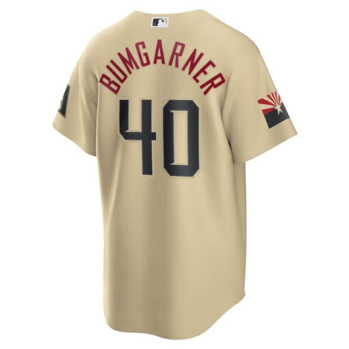 Madison Bumgarner 40 Arizona Diamondbacks City Connect Men Jersey - Sand - Image 2