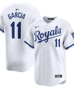 Maikel Garcia 11 Kansas City Royals Home Limited Player Men Jersey - White