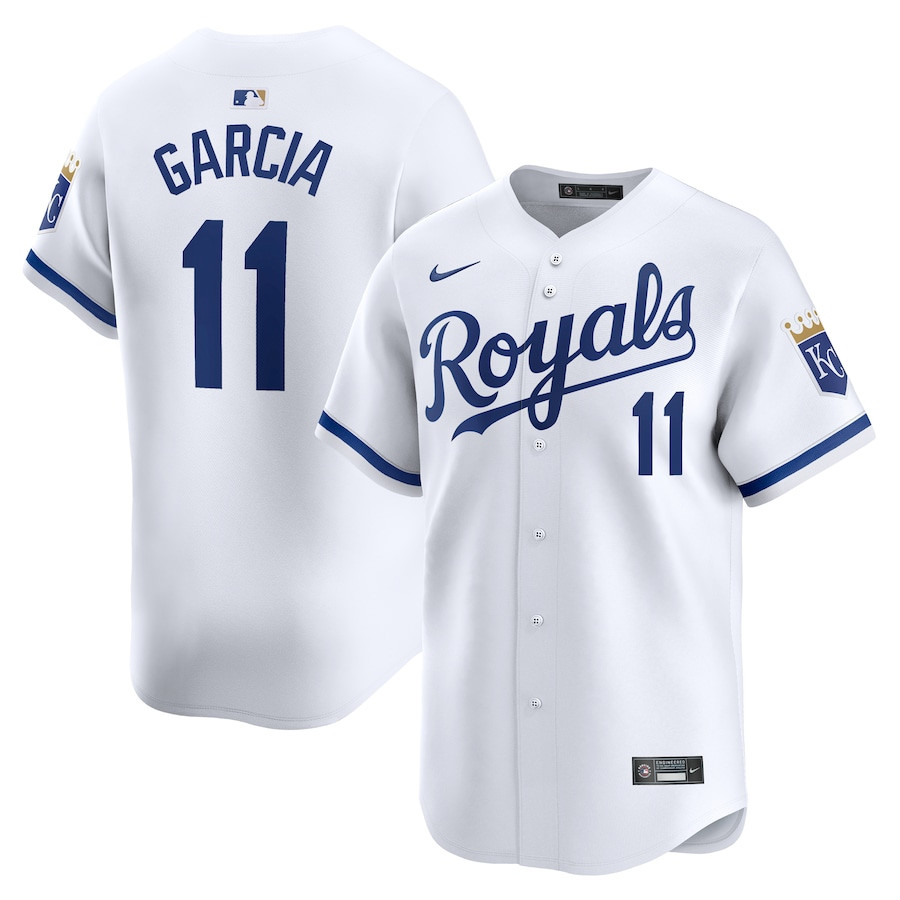 Maikel Garcia 11 Kansas City Royals Home Limited Player Men Jersey - White