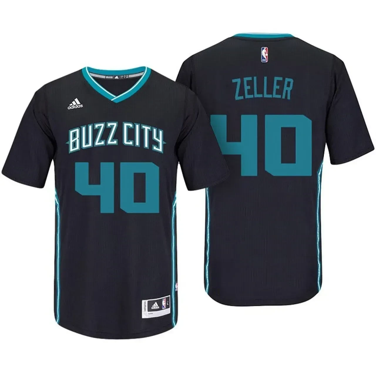 Male Cody Zeller Charlotte Hornets 40 Black Buzz City Pride Sleeved Swingman Jersey - JS865