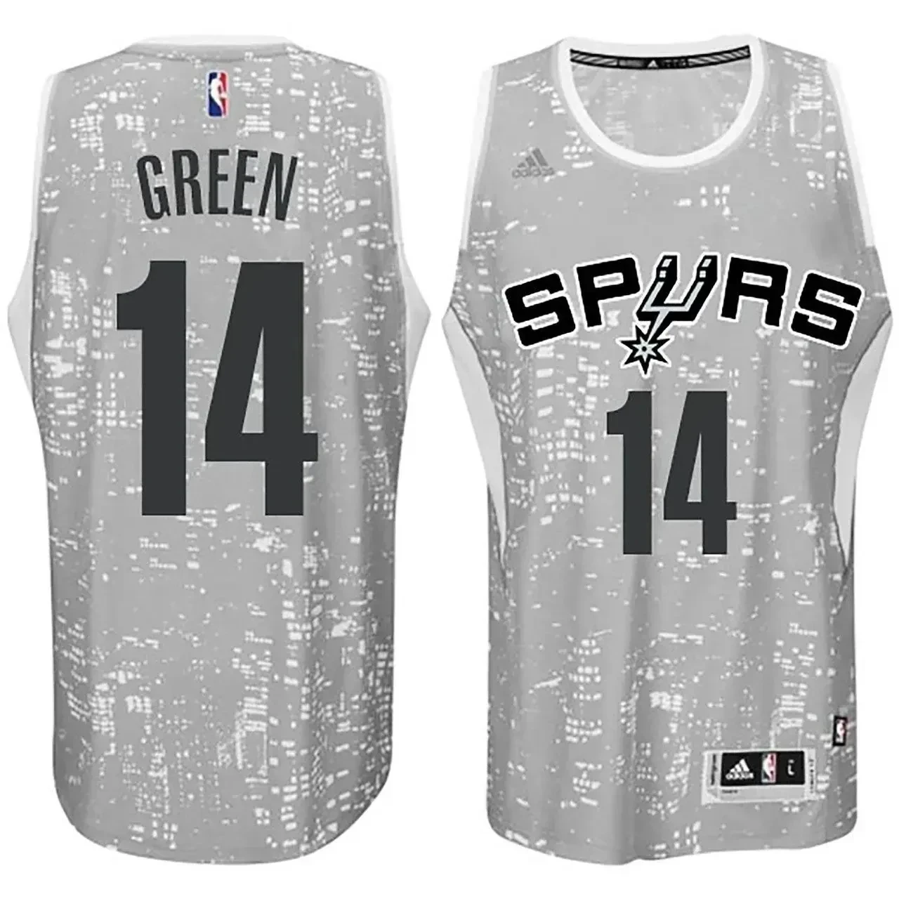 Male San Antonio Spurs 14 Danny Green City Lights Gray Swingman Jersey - JS193