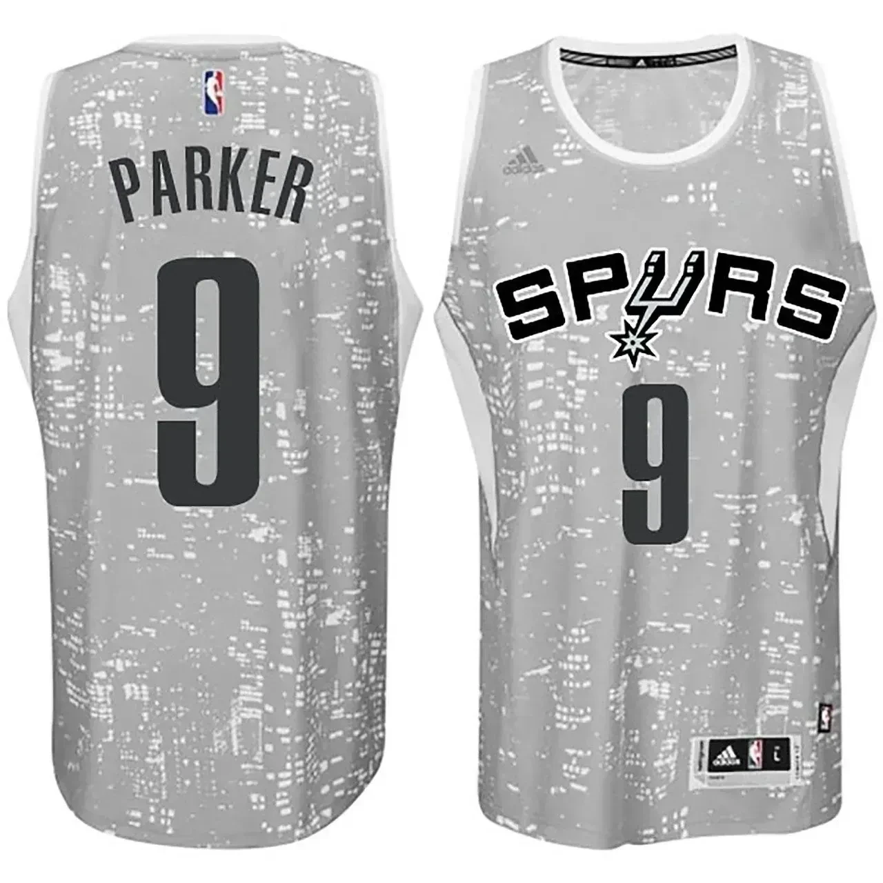 Male San Antonio Spurs 9 Tony Parker City Lights Black Swingman Jersey - JS307
