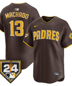 Manny Machado 13 San Diego Padres 2024 Spring Training Men Jersey - Brown