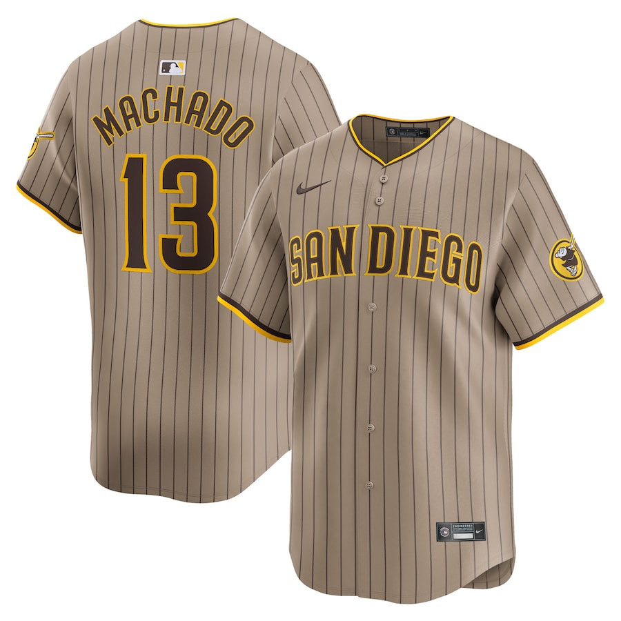 Manny Machado 13 San Diego Padres Alternate Limited Men Jersey - Tan