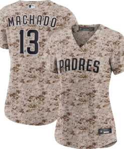 Manny Machado 13 San Diego Padres USMC Alternate Women Jersey - Camo