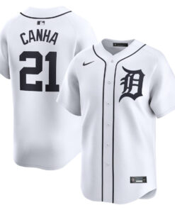 Mark Canha 21 Detroit Tigers Home Limited Player Men Jersey - White