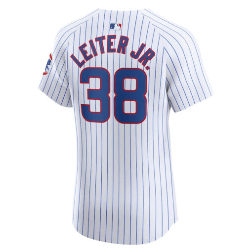 Mark Leiter Jr. 38 Chicago Cubs Home Elite Player Men Jersey - White - Image 3