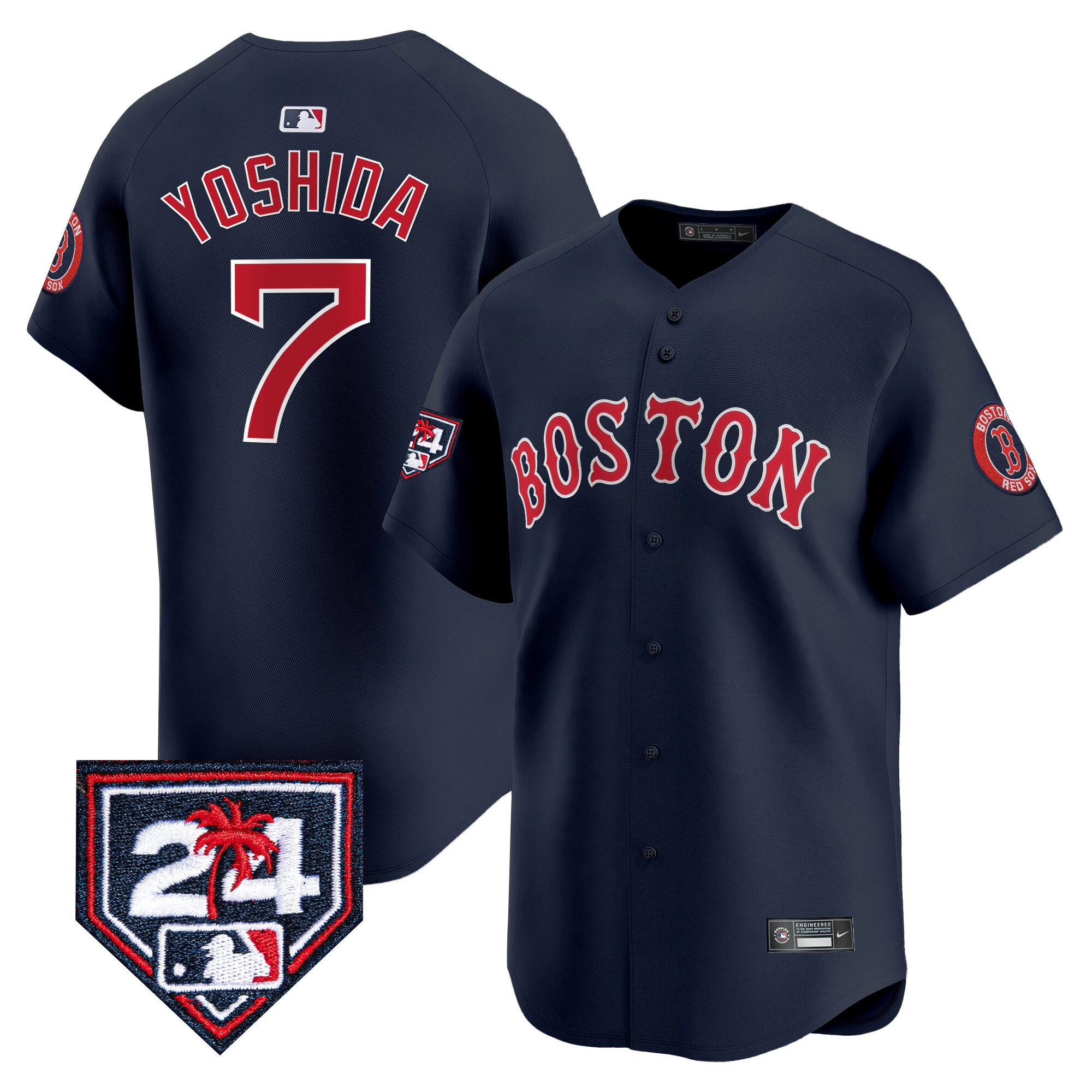 Masataka Yoshida 7 Boston Red Sox 2024 Spring Training Men Jersey - Navy