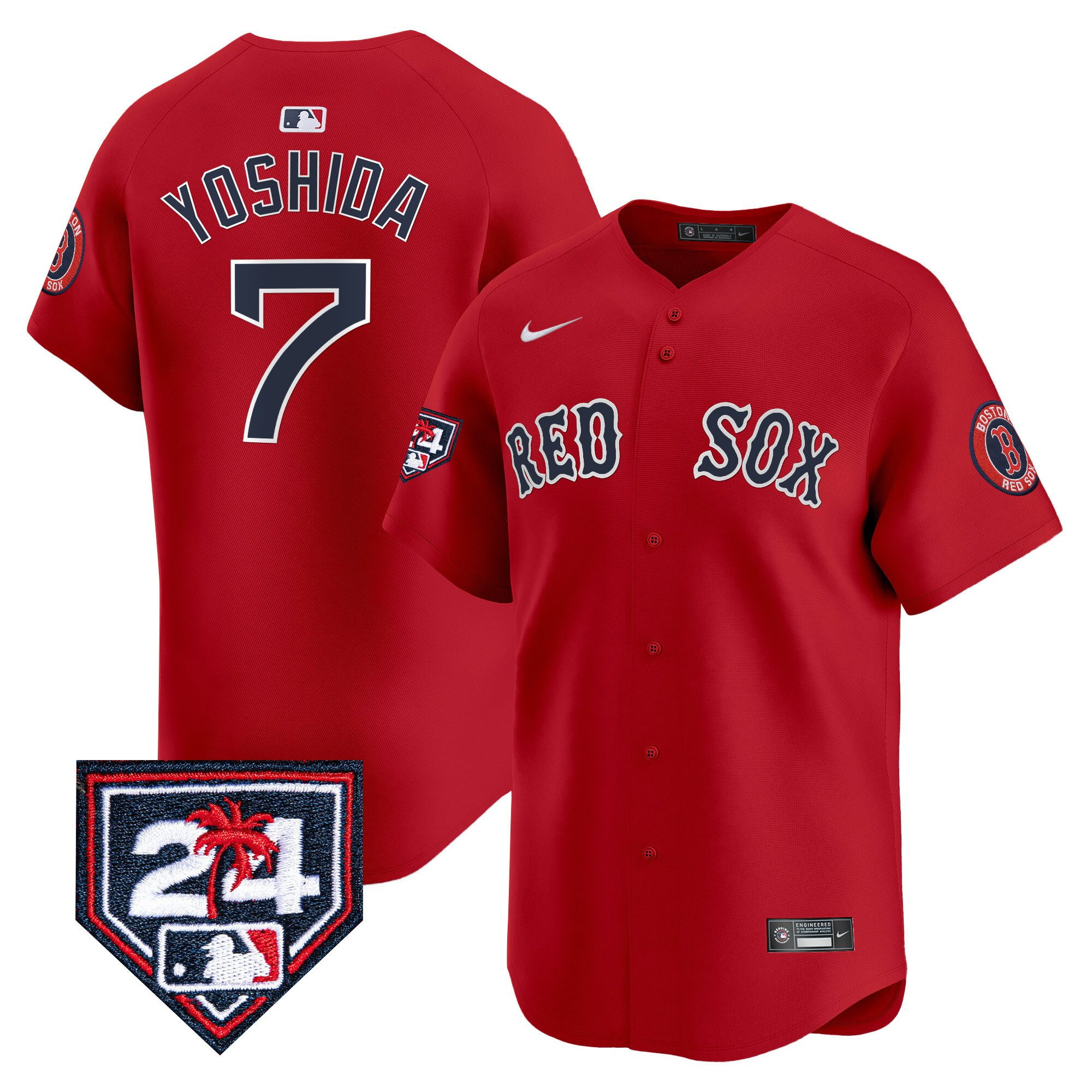 Masataka Yoshida 7 Boston Red Sox 2024 Spring Training Men Jersey - Red