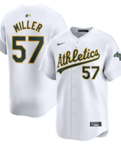 Mason Miller 57 Oakland Athletics Home Limited Player Men Jersey - White