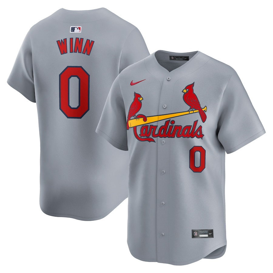 Masyn Winn 0 St. Louis Cardinals Away Limited Men Jersey - Gray