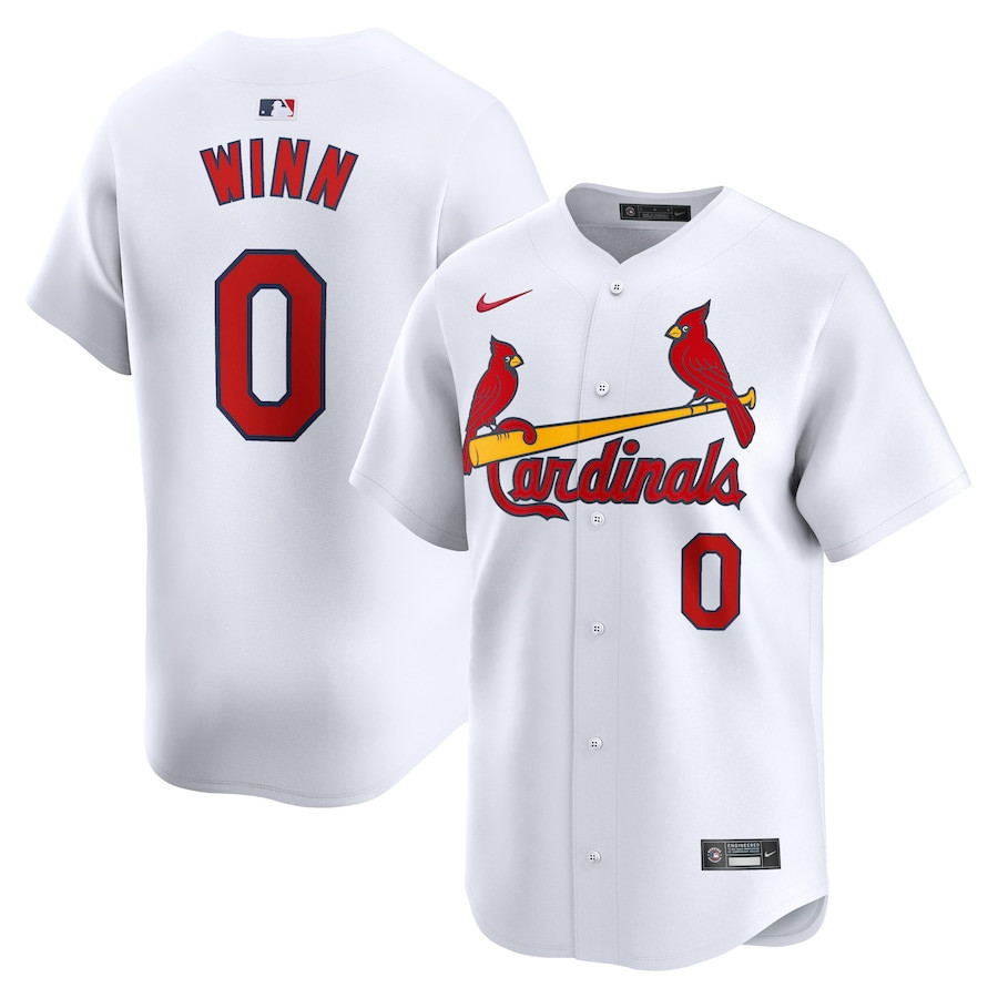 Masyn Winn 0 St. Louis Cardinals Home Limited Men Jersey - White