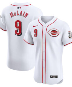 Matt McLain 9 Cincinnati Reds Home Elite Player Men Jersey - White