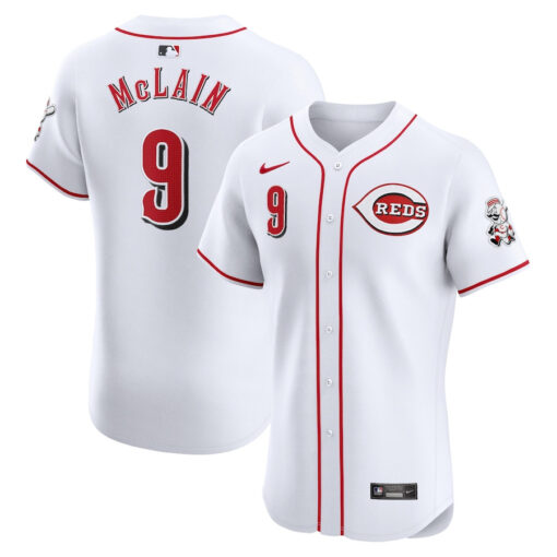 Matt McLain 9 Cincinnati Reds Home Elite Player Men Jersey - White